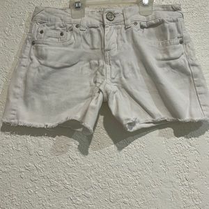 White Drdigo Rein Jean Shorts